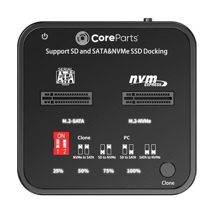 Usb3.2 Type-C [10gbps] M.2 - Sata/Nvme Ssd Clone Docking - With Sd Express Card Readerssd Cloner Clone From Sata To Nvme, Nvme To Sata, - Warranty: 24m