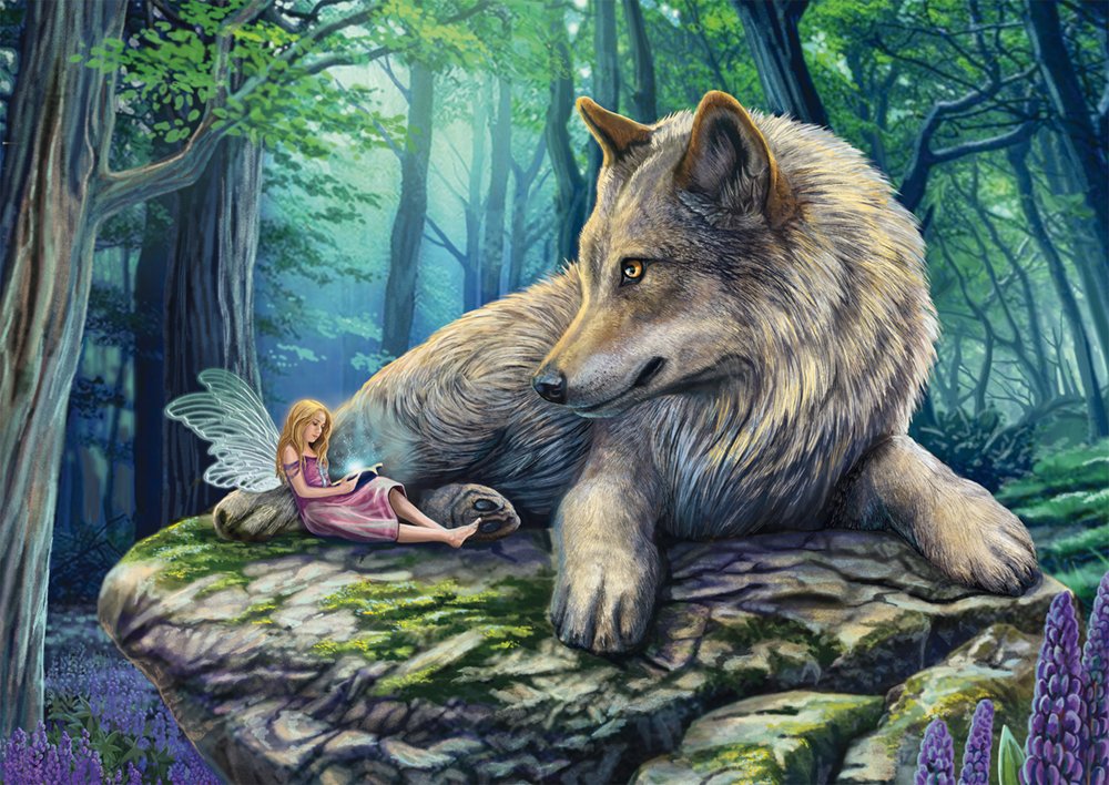 Schmidt Games Wolf And Elf, Rompecabezas 500 Partes 59714