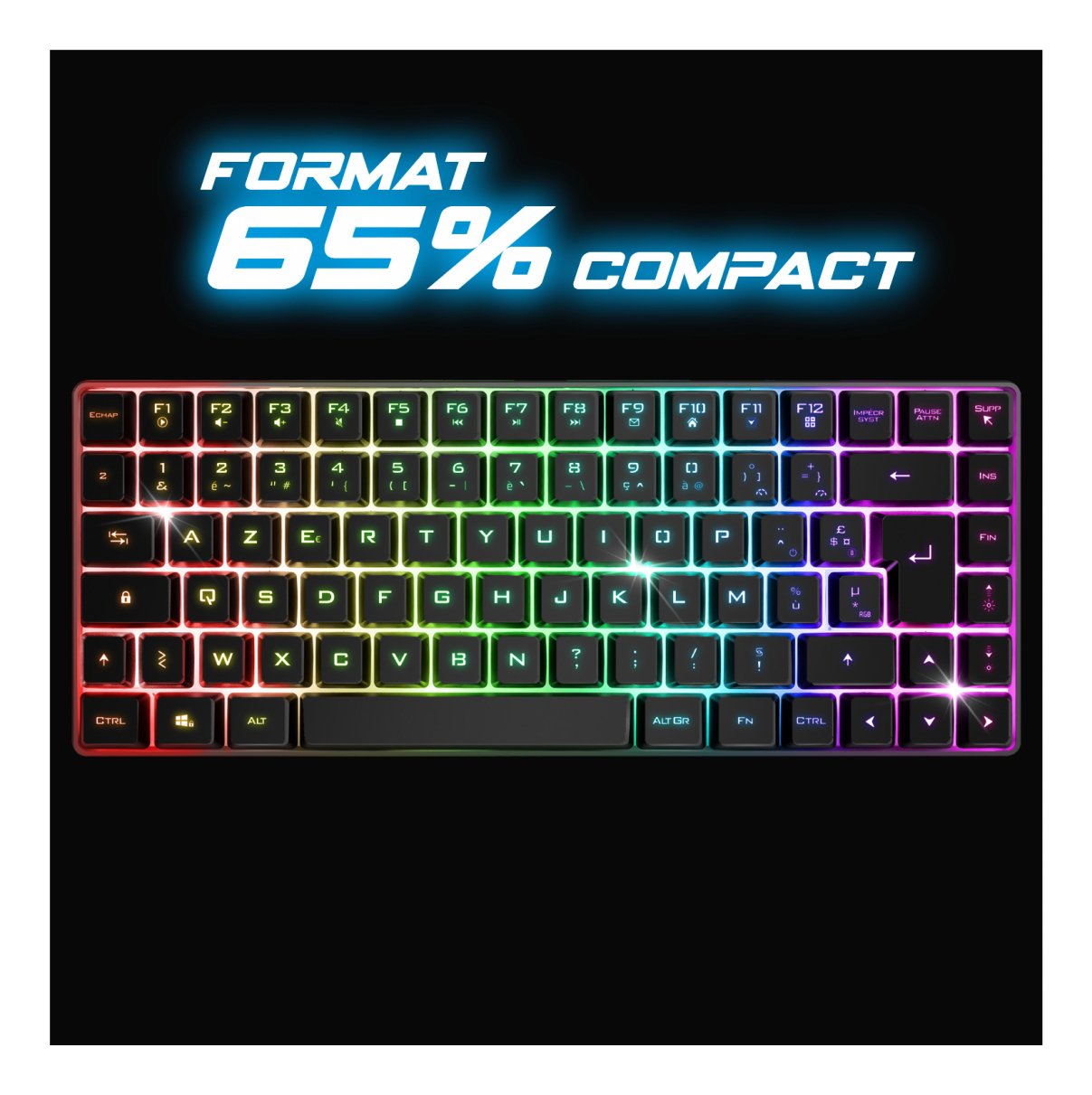 Teclado Español Semi-Mecanico Spirit Of Gamer Elite K70 Rgb Inalambrico