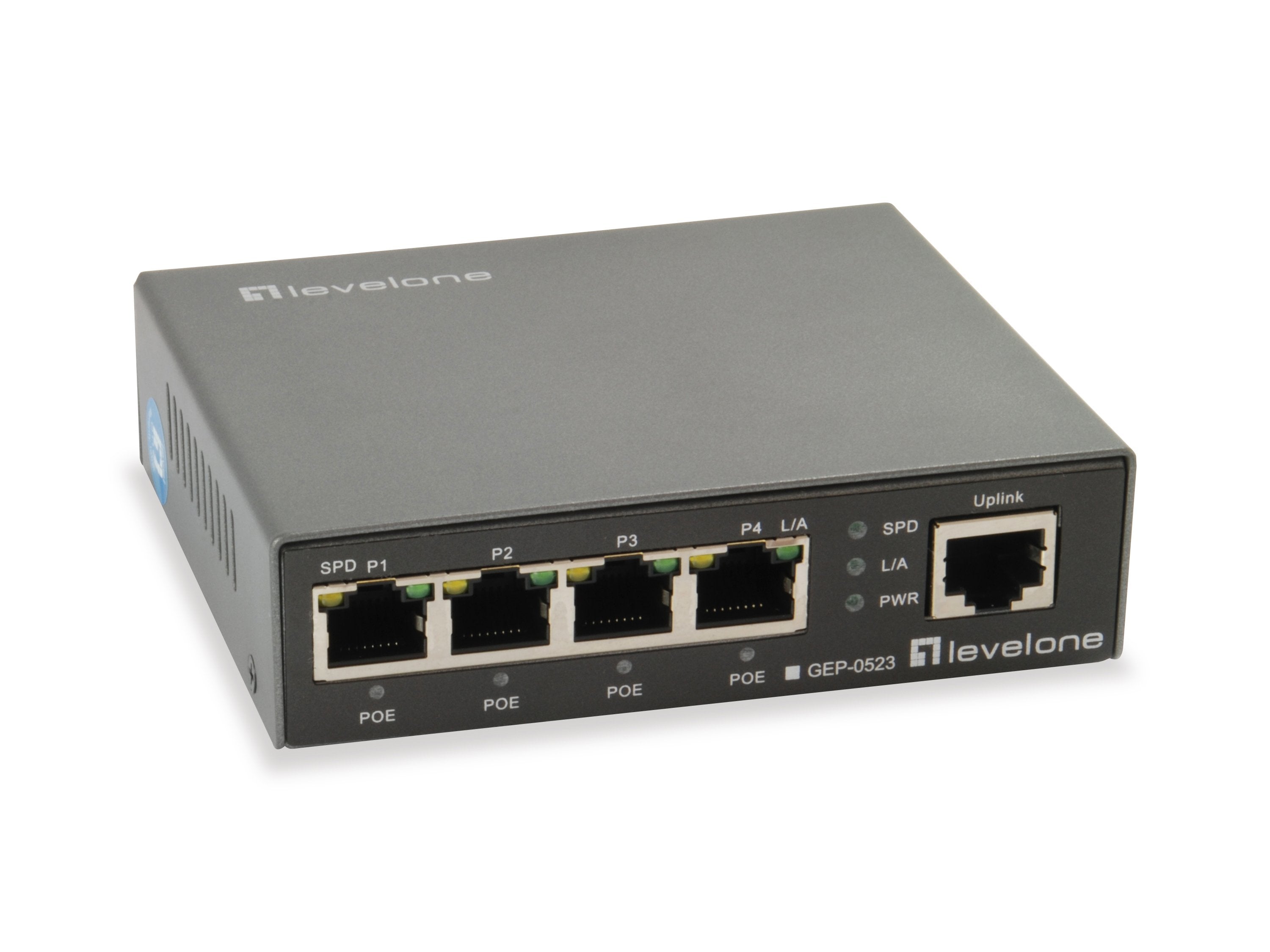 Switch Level One Gep-0523 No Gestion  5p 10/100/1000 4p Poe Plus 60w