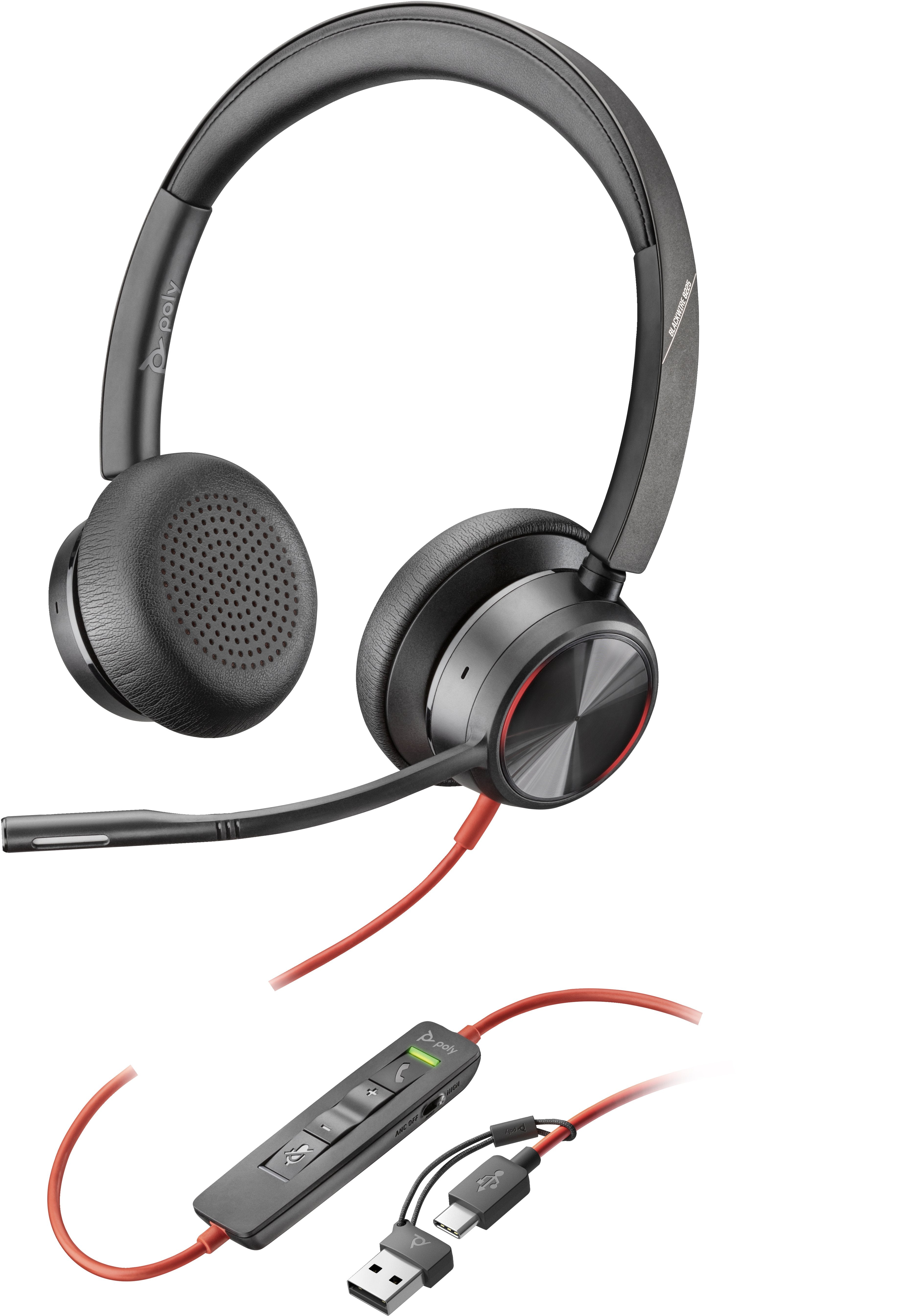 EAN 0197498429205 - Poly Blackwire 8225 Stereo USB-C Headset +USB-C/A Adapter Alámbrico Diadema Oficina/Centro de llamadas US imagen 6