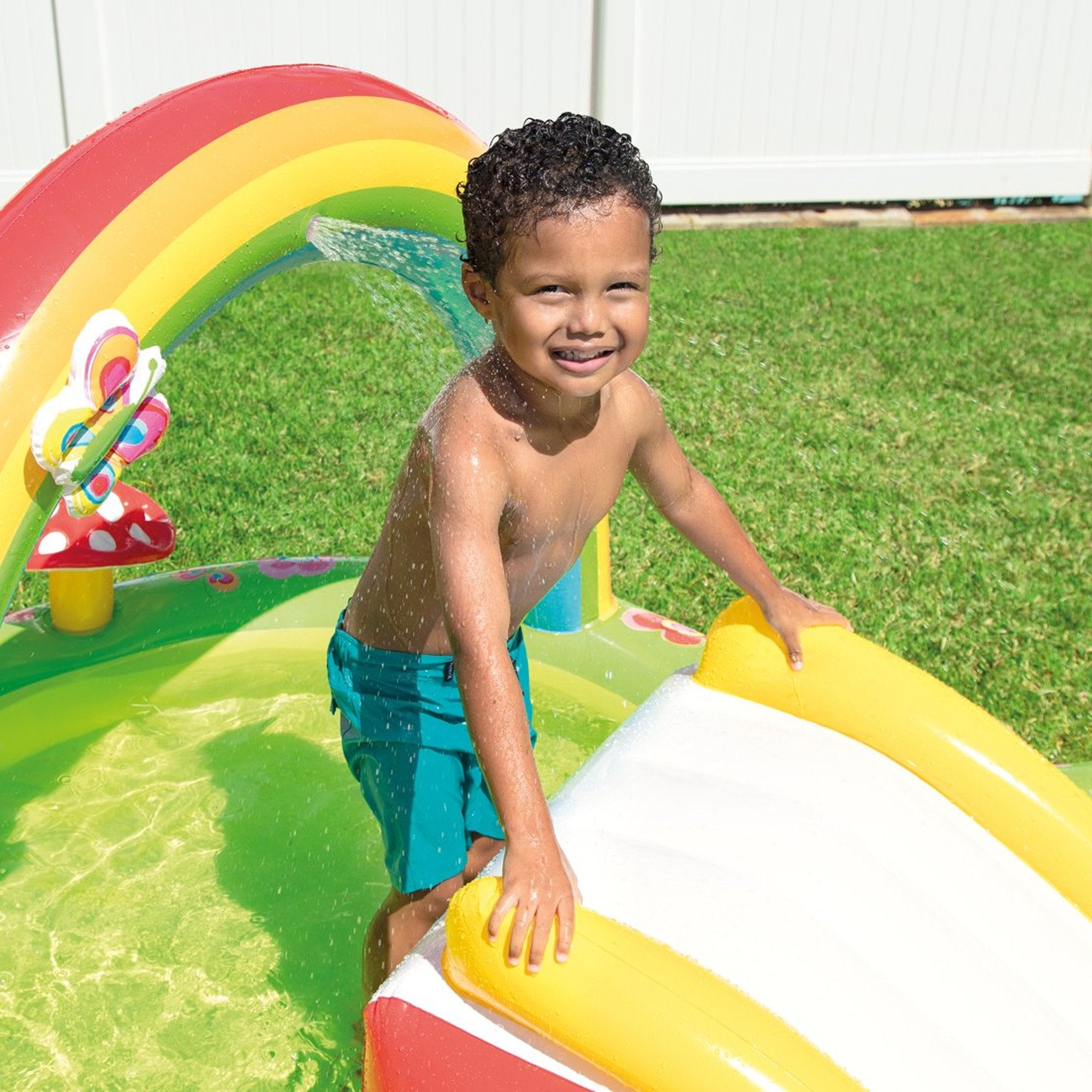 Piscina Hinchable Infantil Con Tobogán 290x180x104cm
