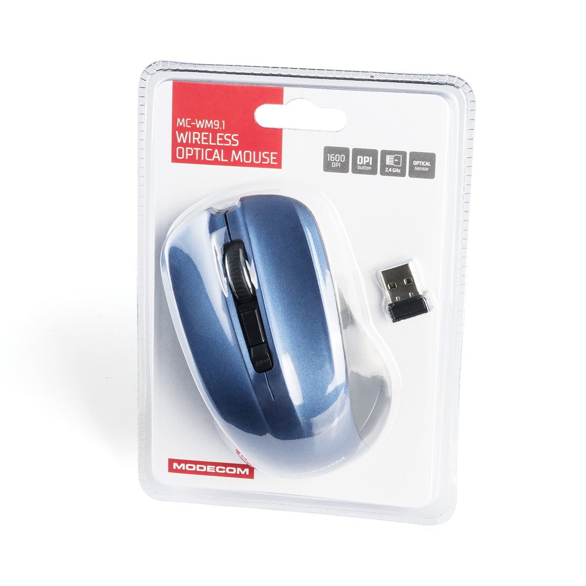 Modecom Mc-Wm9.1 Ratón Rf Inalámbrico Óptico 1600 Dpi Ambidextro