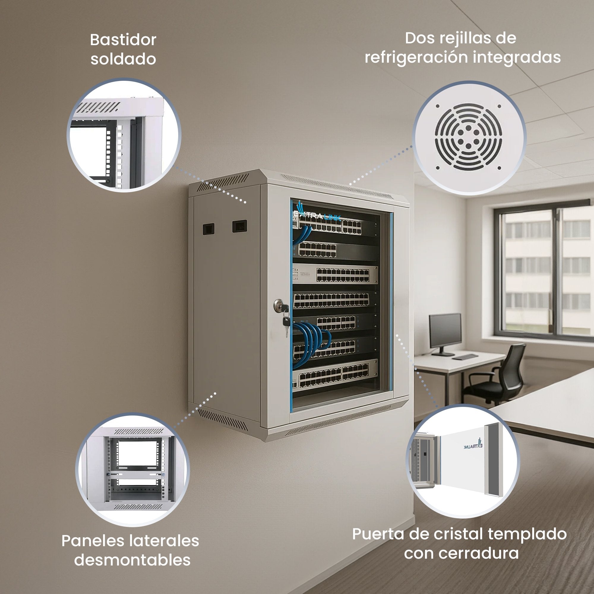 EAN 5902560368543 - Extralink EX.8543 armario rack Bastidor de pared imagen 11
