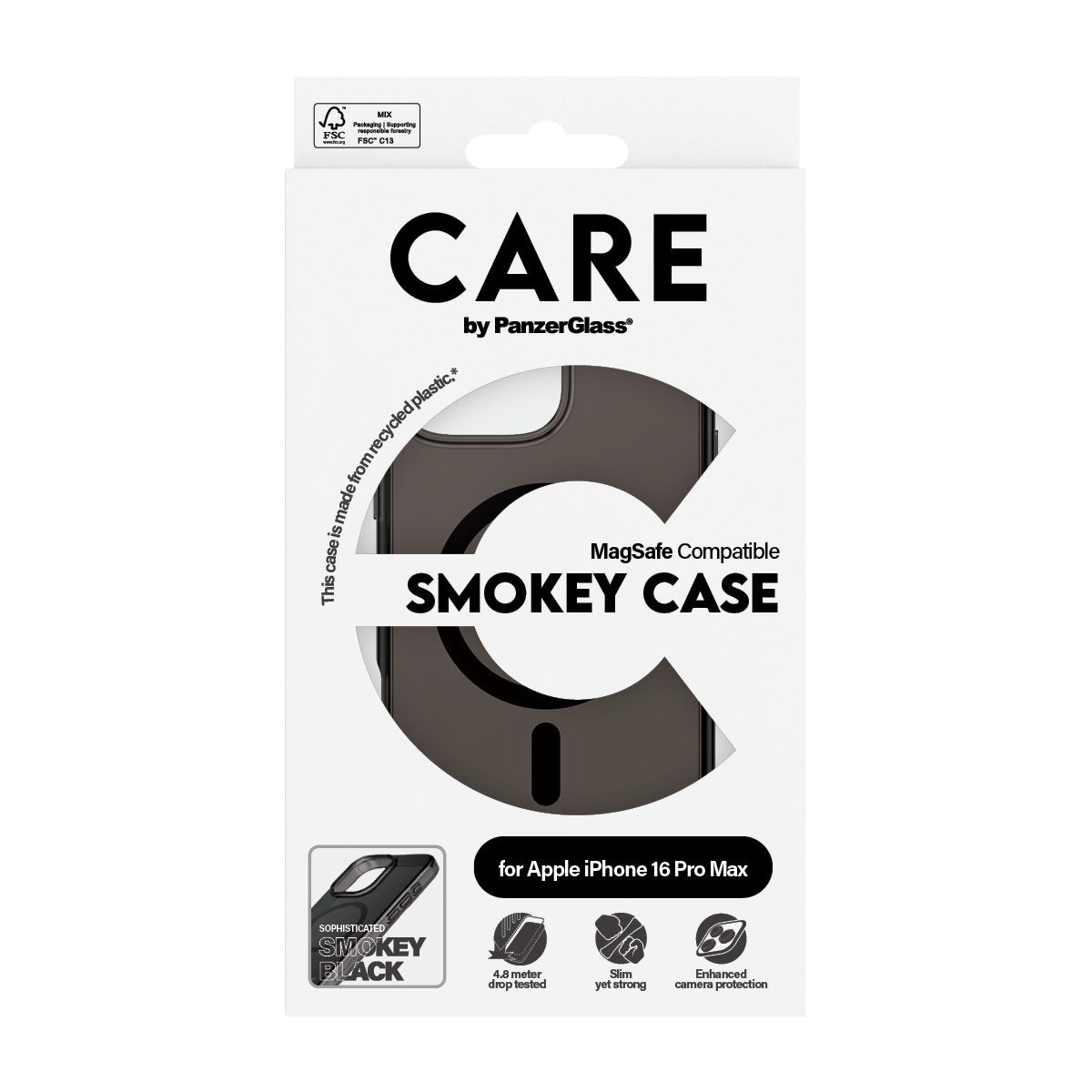 EAN 5715685004186 - PanzerGlass CARE™ by ® Urban Combat Case Smokey w. Black MagSafe iPhone 16 Pro Max funda para teléfono mó imagen 3