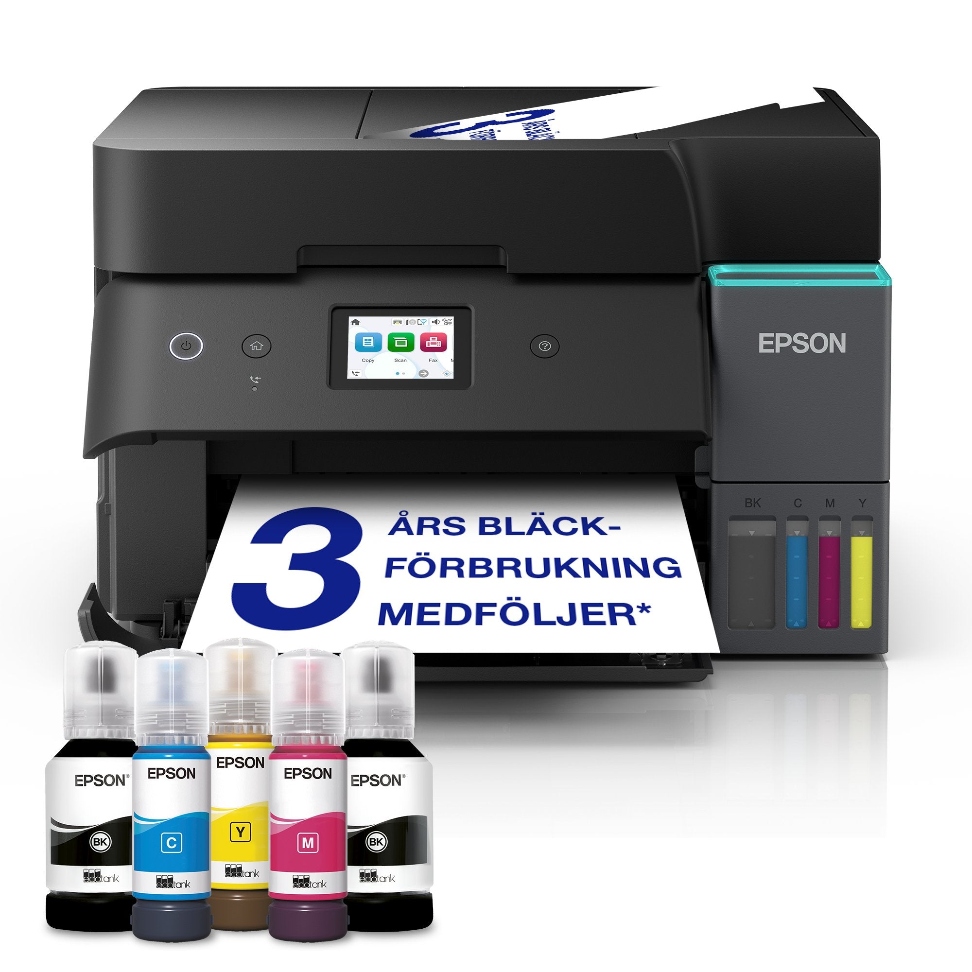Epson Ecotank Et-4955 (Negro, Usb, Lan, Wlan, Scan, Kopie; Fax, Duplex (Druck), Duplex (Scan)) C11cl40409
