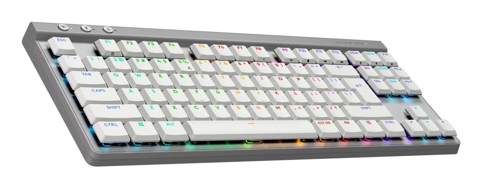 Teclado Ingles Logitech G G515 Juego Rf Wireless + Bluetooth Qwerty Ee.Uu. Blanco