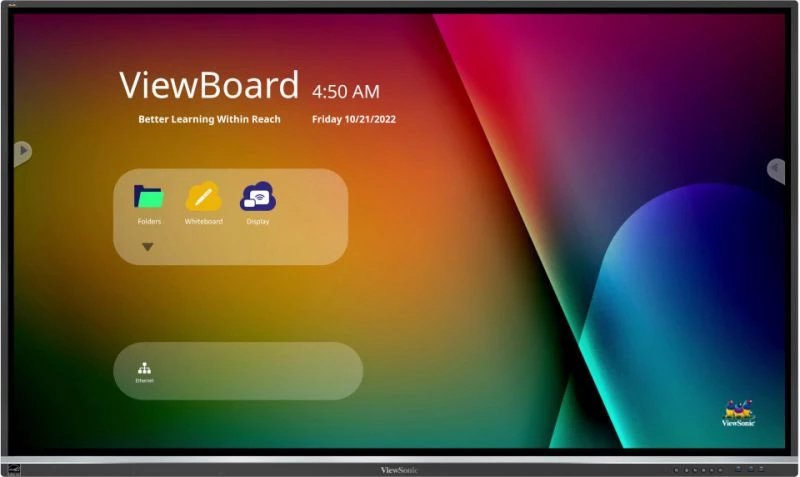Viewsonic Ifp6550-5f Pizarra Y Accesorios Interactivos 165,1 Cm (65") 3840 X 2160 Pixeles Pantalla Táctil Negro Hdmi