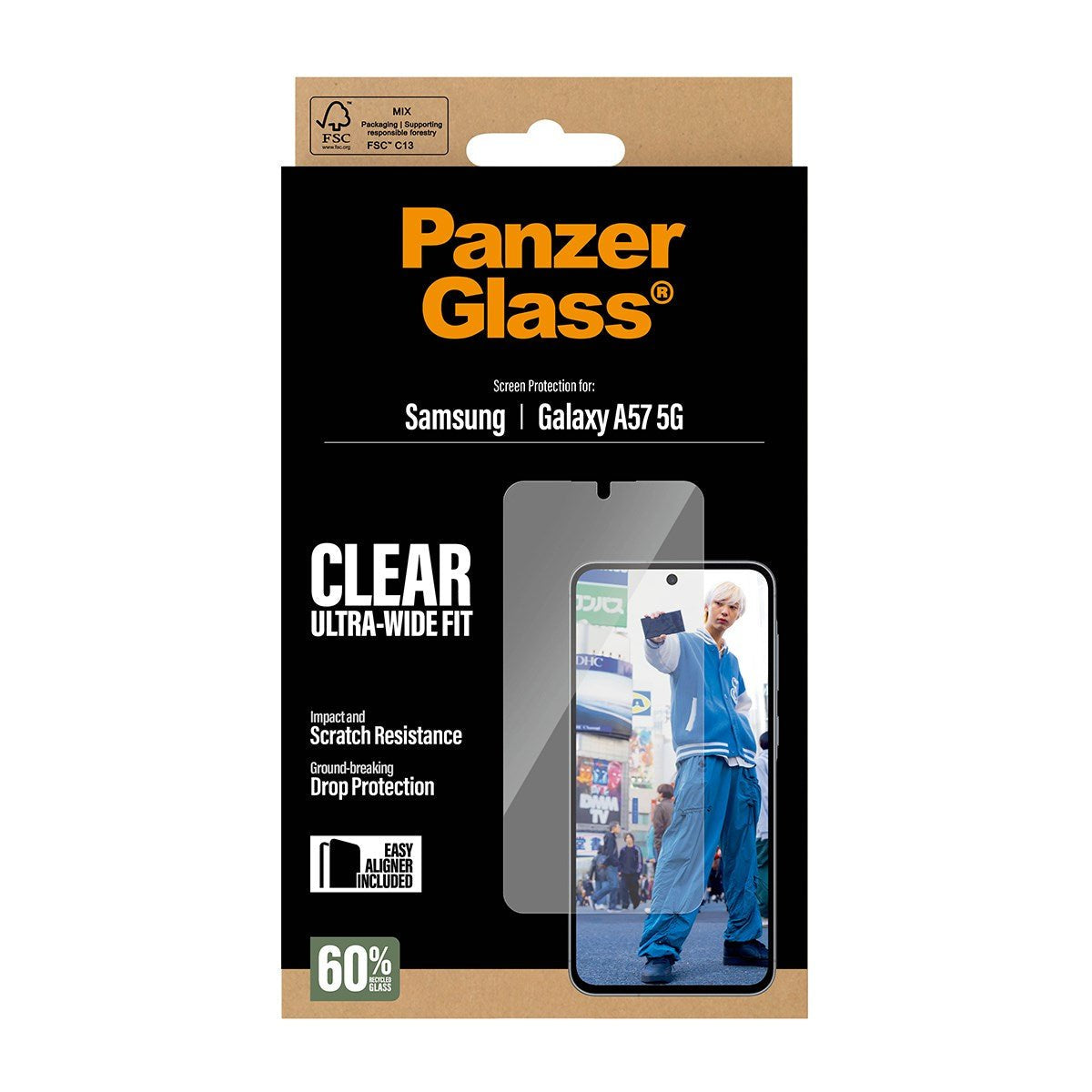 Panzerglass Displayschutz Samsung Galaxy A57  Ultra-Wide Fit M. Easyaligner