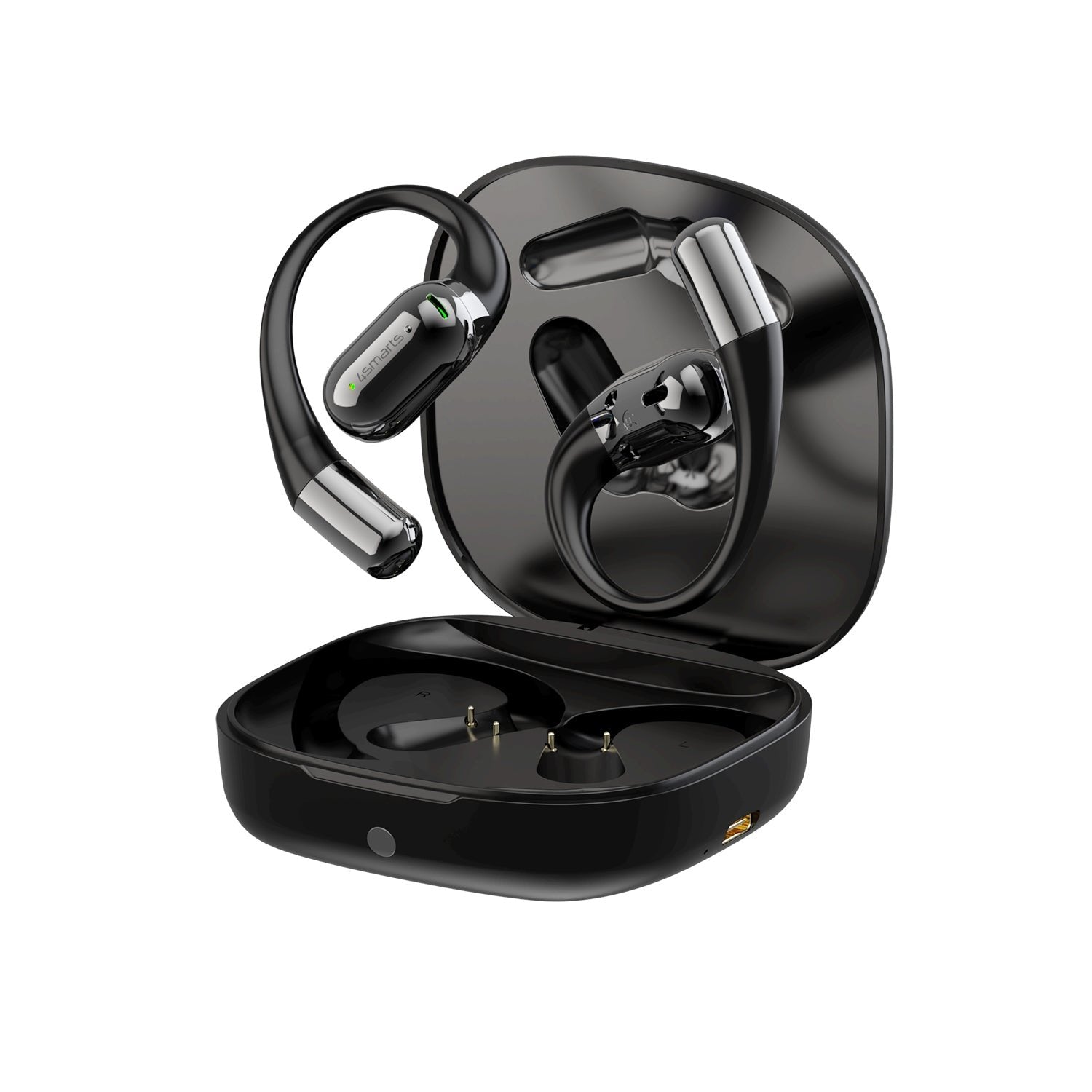 4smarts Open-Ear Azultooth Kopfhrer Skybuds Ai Screen,Schwarz