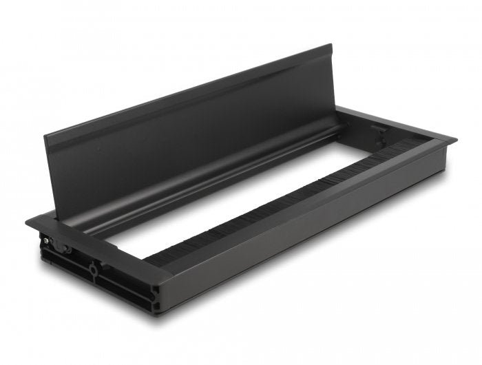 Delock Cabledurchführung Für Tischeinbau Mit Bürste 300 X 120 X 28 Mm Schwarz