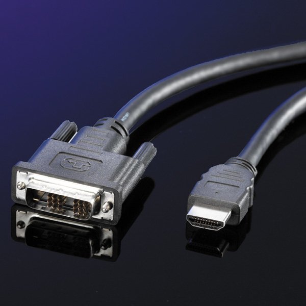 EAN 7611990198115 - ROLINE 11.04.5519 adaptador de cable de vídeo 1 m DVI-D HDMI Negro imagen 2