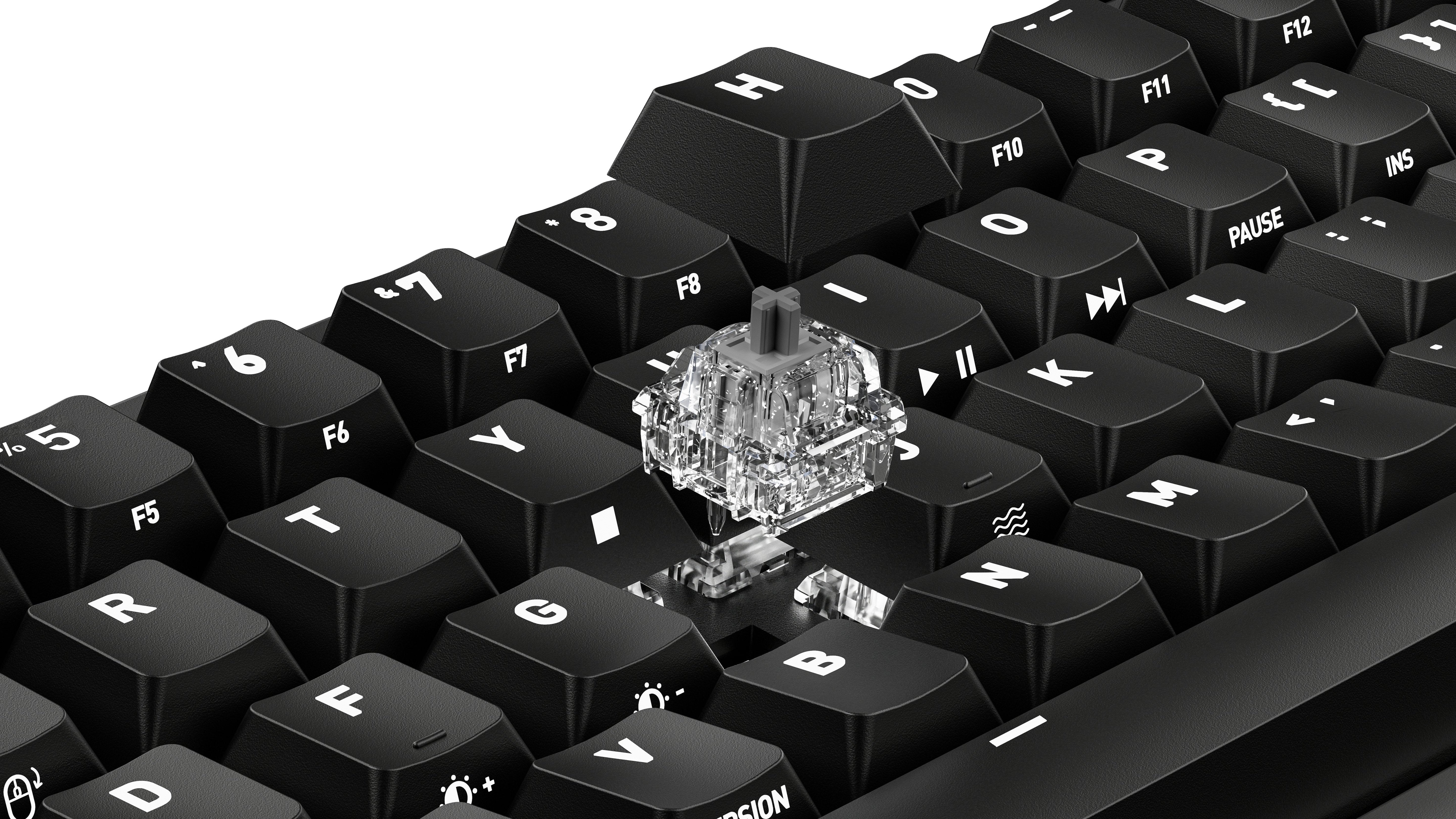 Cherry K5 Pro Tmr Compact, Con Cable, Usb, Mechanischer Switch, Azerty, Rgb-Led, Negro, Naranja