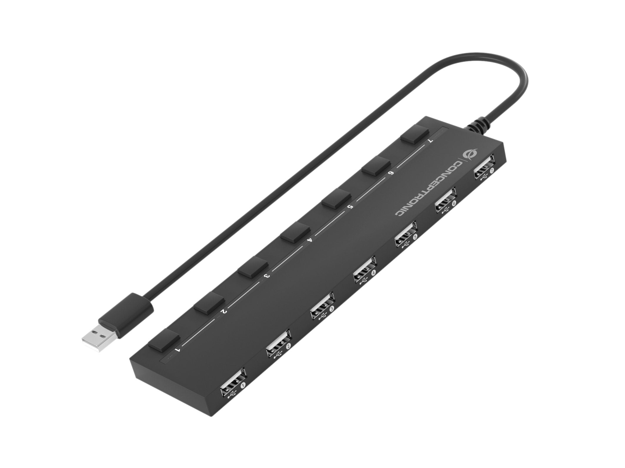 EAN 4015867226322 - Conceptronic HUBBIES08BP hub de interfaz USB 2.0 480 Mbit/s Negro imagen 3