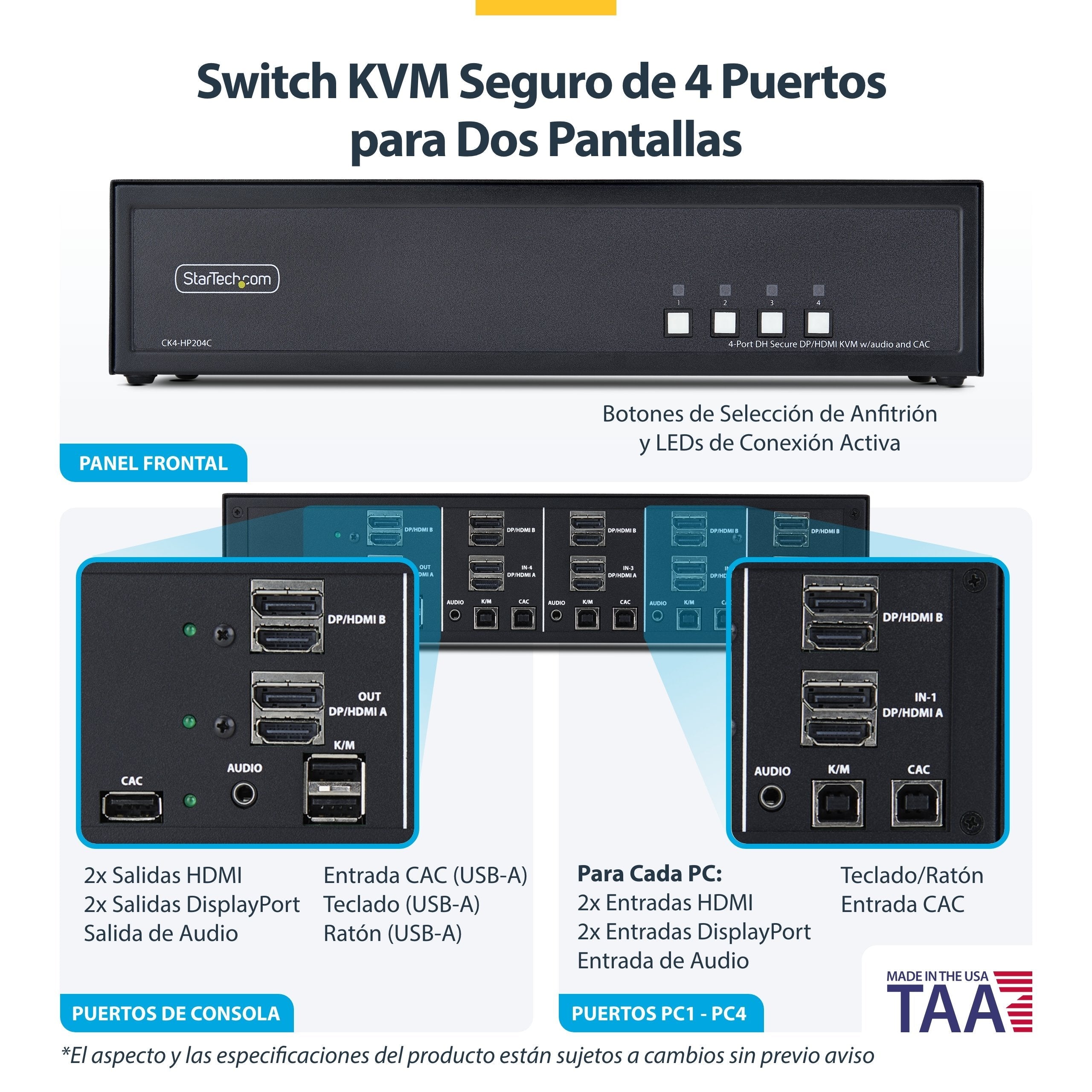 Startech.Com Kvm-Switch - Sicher - 4 X Kvm