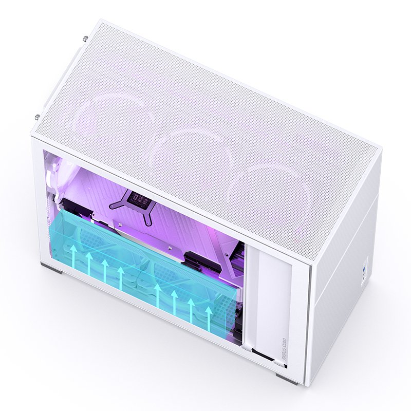 Jonsbo D41 Mesh Atx Carcasa, Tempered Glass - Blanco