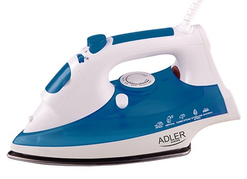 EAN 5908256834293 - Adler AD 5022 Plancha vapor-seco Suela de cerámica 2200 W Azul, Blanco imagen 1