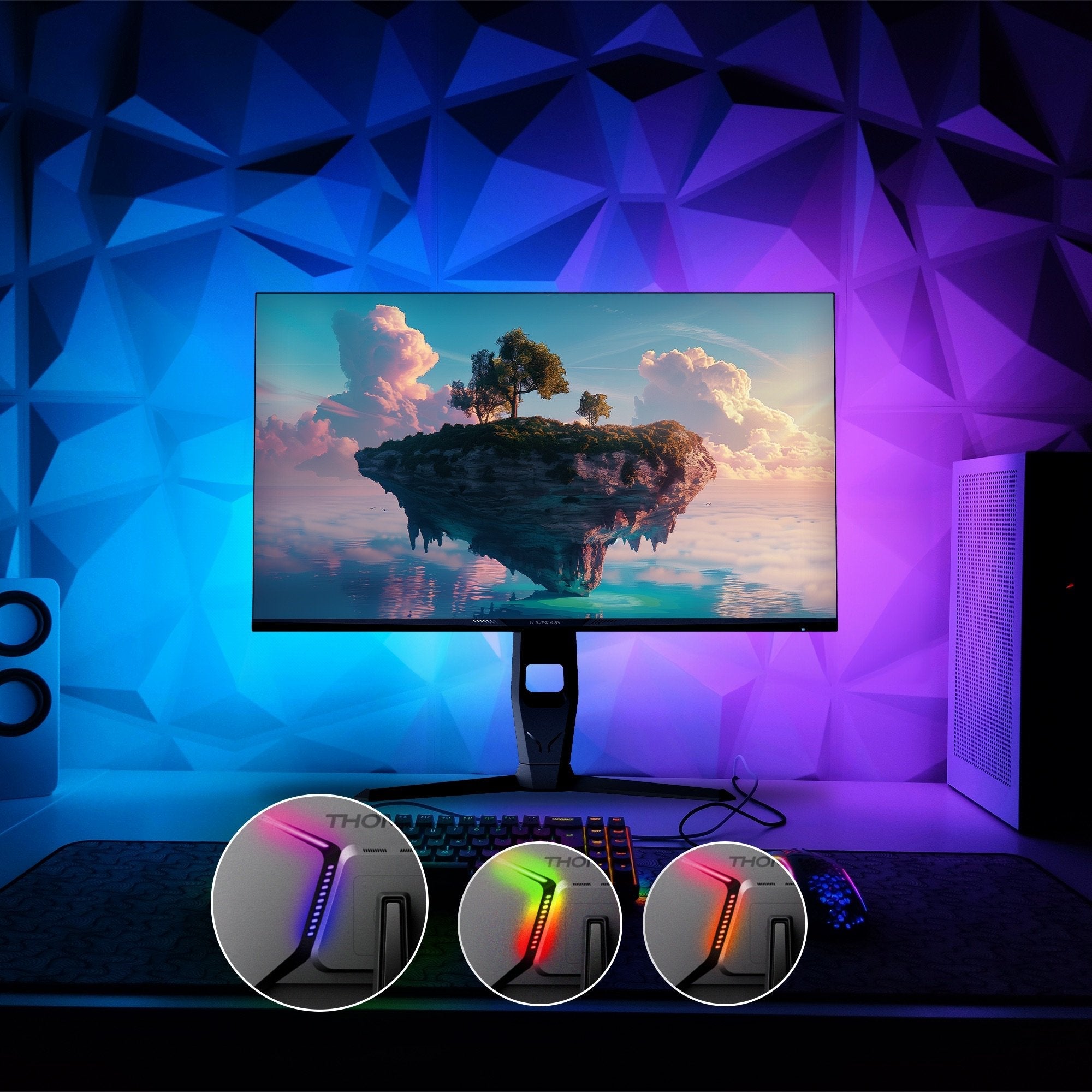 Monitor Thomson Gaming 27"Qhd 2560x1440 180hz 1ms 2*Hdmi/2*Dp Gris