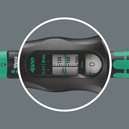 Llave De Par Wera Con Un Cuarto Bloqueo De Click-Torque De Máximo C 3 R/L Negro/Verde, Salida 1/2 ", 40 A 200 Nm 05075695001