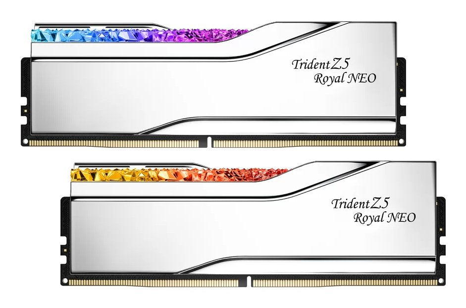 G.Skill Dimm 32 Gb Ddr5-6000 (2x 16 Gb) Dual-Kit (Plata, F5-6000j2636h16gx2-Tr5ns, Trident Z5 Royal, Amd Expo) F5-6000j2636h16gx2-Tr5ns