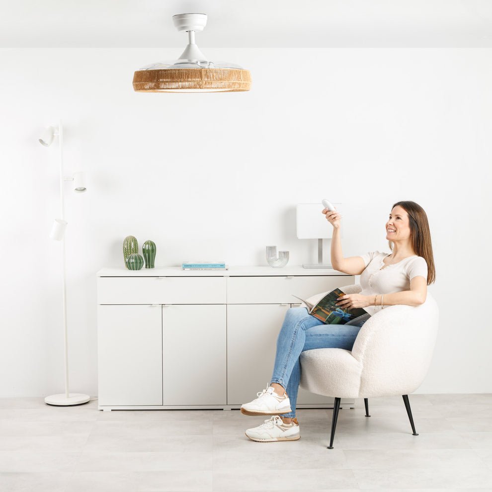 Ventilador  Pae Techo Taurus Polar Nature 30w 107cm 3 Aspas Retractiles 942123000