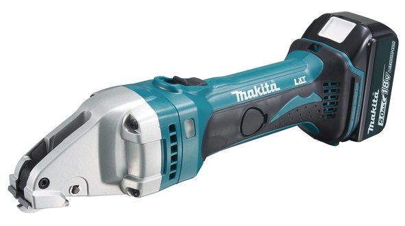 Tijeras De Hojalata Inalámbricas Makita Djs161rtj, 18 Voltios Azul/Negro, 2 Baterías De Iones De Litio De 5,0 Ah, En Tamaño Makpac 2 Djs161rtj