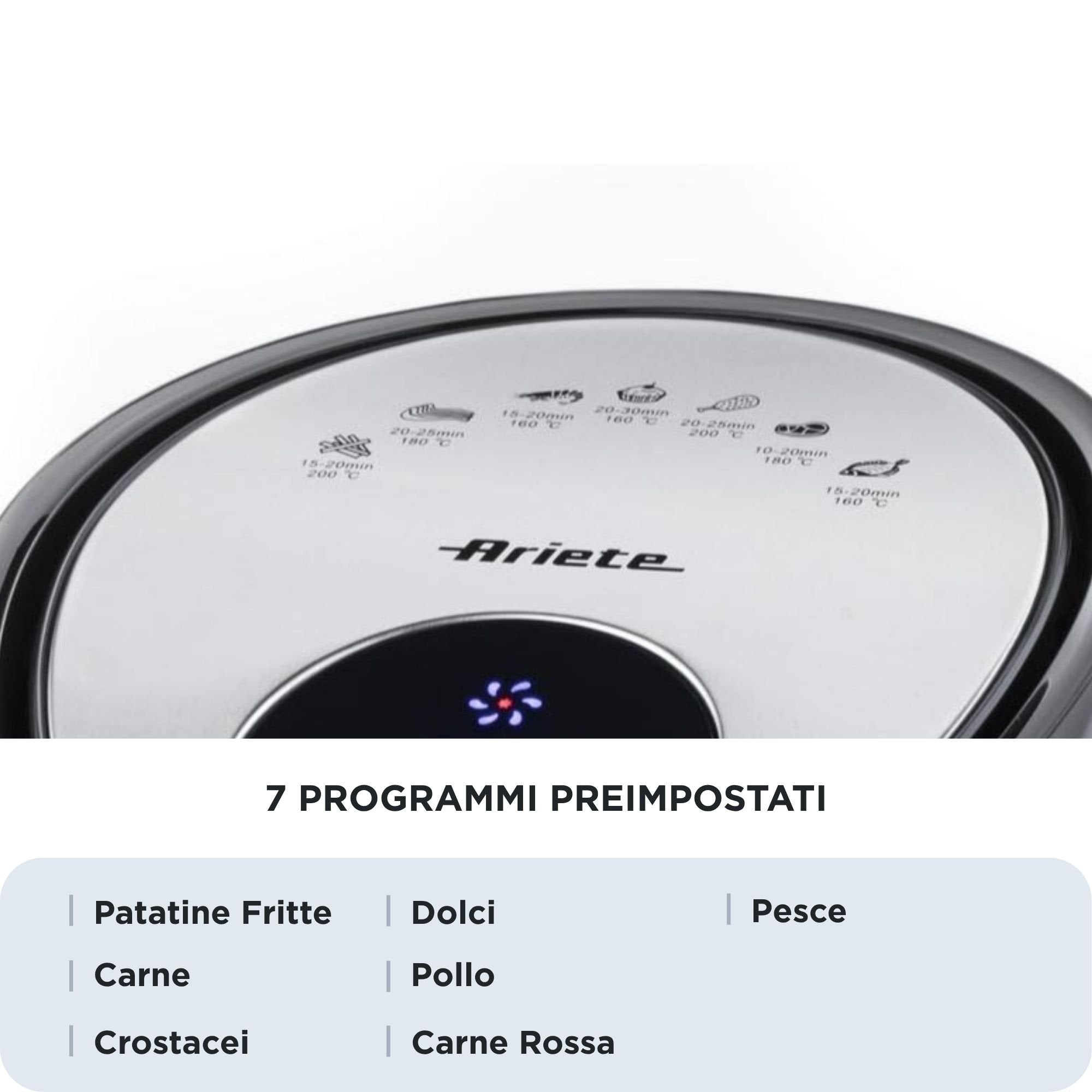 EAN 8003705118416 - Ariete 4618/00 Sencillo 7 L Independiente 1800 W Freidora de aire caliente Negro imagen 3