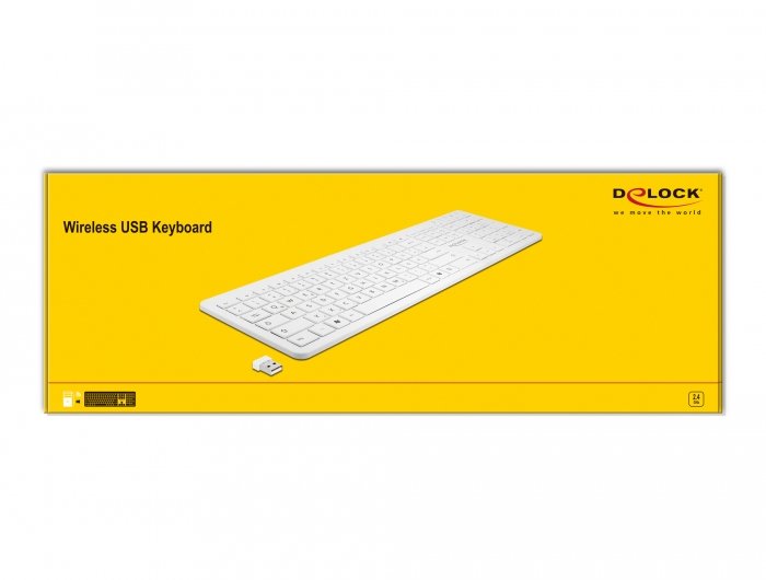 Delock Teclado (Aleman)  Usb 2,4 Ghz Blanco (Flach)