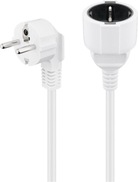 Prolongador Cable Eléctrico Schuko M A H De  5 M Blanco Goobay Bolsa De Colgar Retail