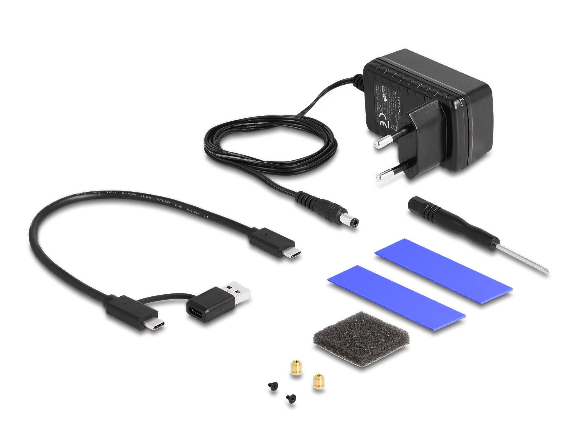 Delock 42020 Caja Esterna Usb Type-C Para 1 X Unidad Ssd M.2 Nvme + 1 X Unidad Ssd / Hdd Sata De 2.5? Con Función De Clonación.