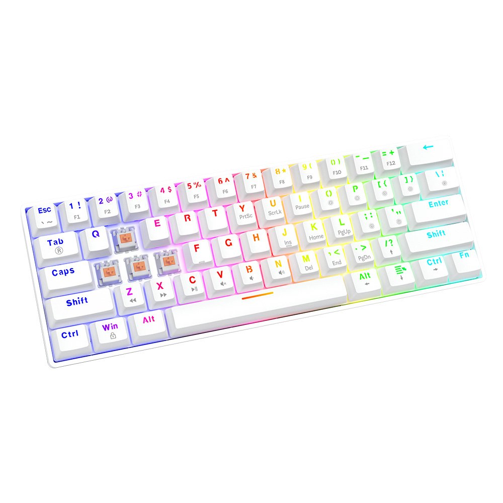 EAN 5901986049357 - Savio WHITEOUT X2 PEACH teclado Juego USB QWERTY Inglés internacional Blanco imagen 10