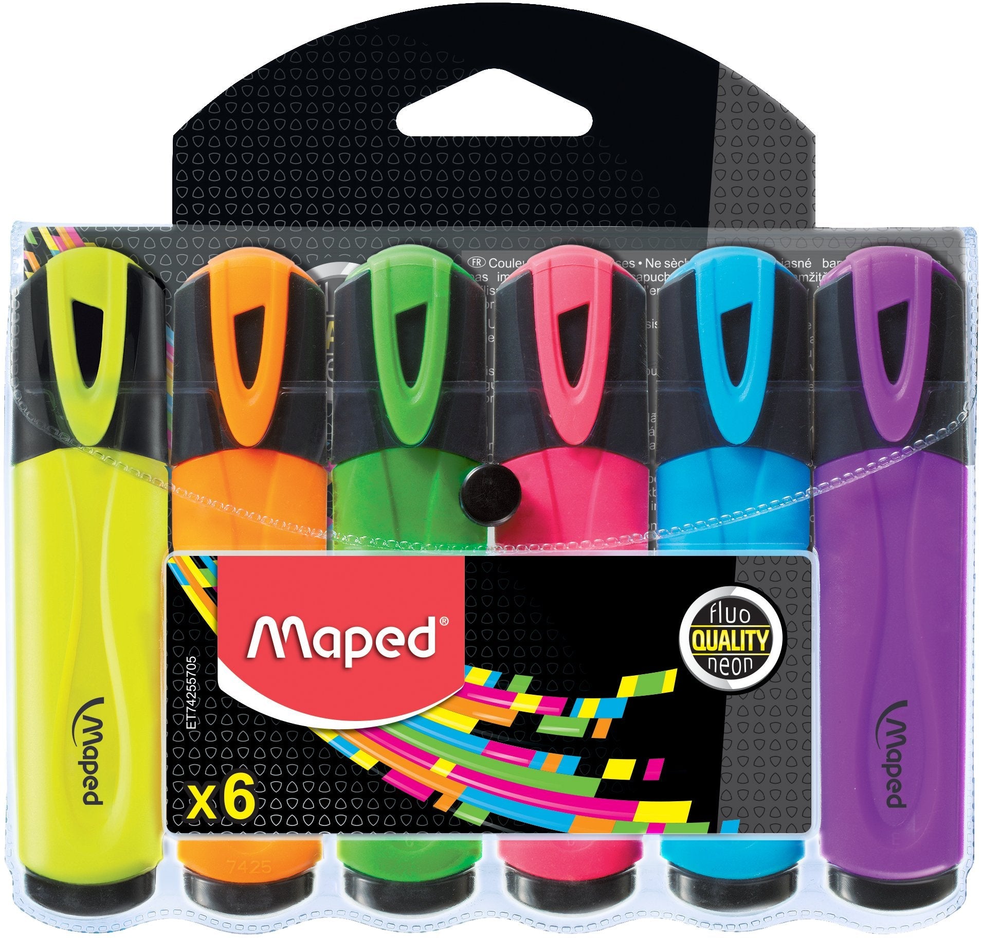 Maped Marcador Fluorescente Peps Classic Colores Surtidos En Estuche De 6