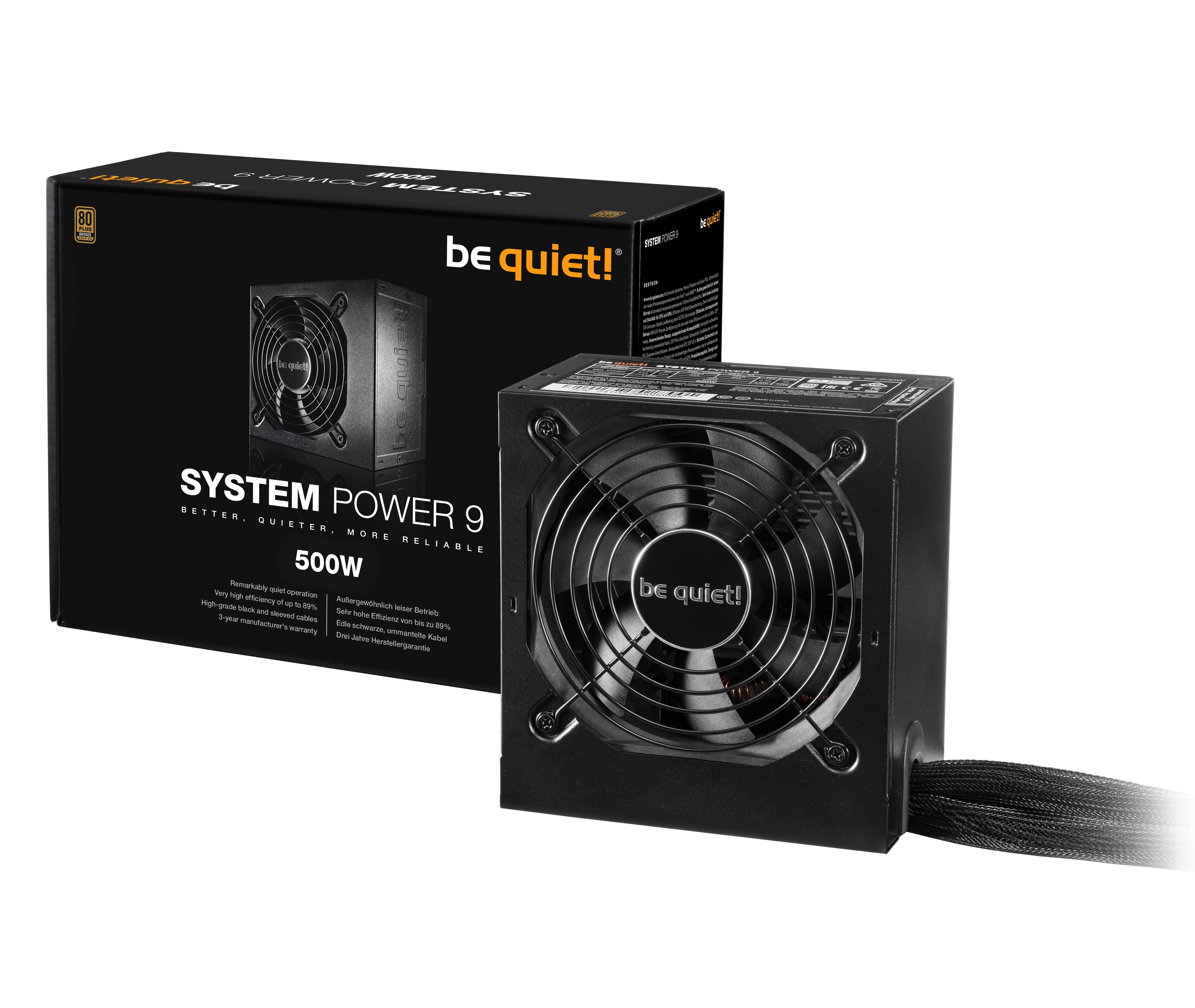 Fuente De Alimentacion Be Quiet Atx 500w System Power9 Bn246