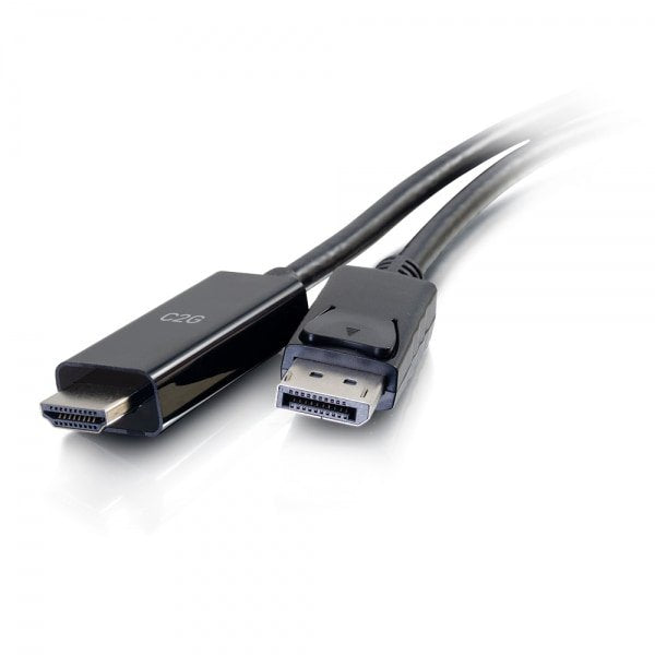 C2g 3ft Displayport To Hdmi Cable Dp To Hdmi Adapter Cable Displayport 1.2 Hdmi 2.0 4k 60hz M/M Cable Adaptador Displayport Macho A Hdmi Macho 91.4 Cm Negro Activo Compatibilidad Con 4k