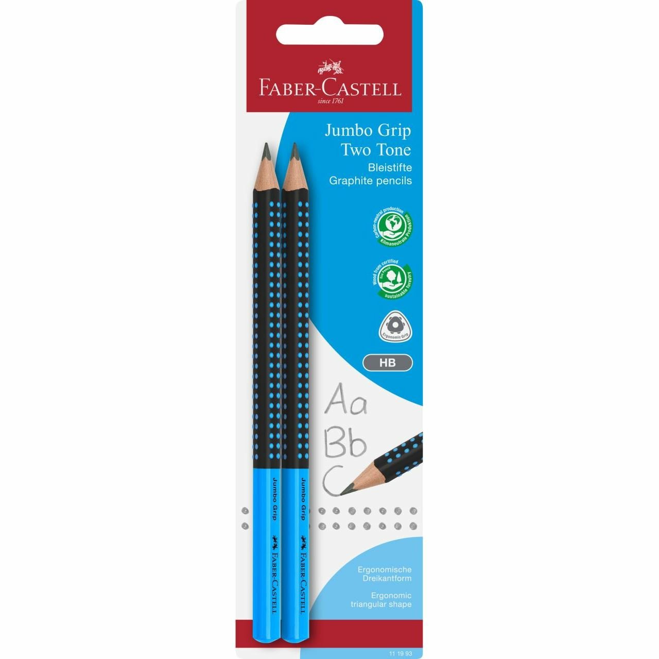 Faber-Camell Bleimift Jumbo Grip Two Tone 2xbs Bk
