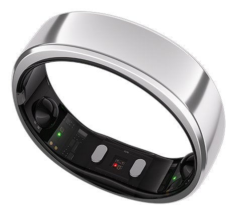 Anillo Inteligente Ringconn Gen2 Para Mujeres Y Hombres - Portátil Para El Seguimiento Del Sueño Y La Actividad Física - Frecuencia Cardíaca - Color Plata, Talla 7
