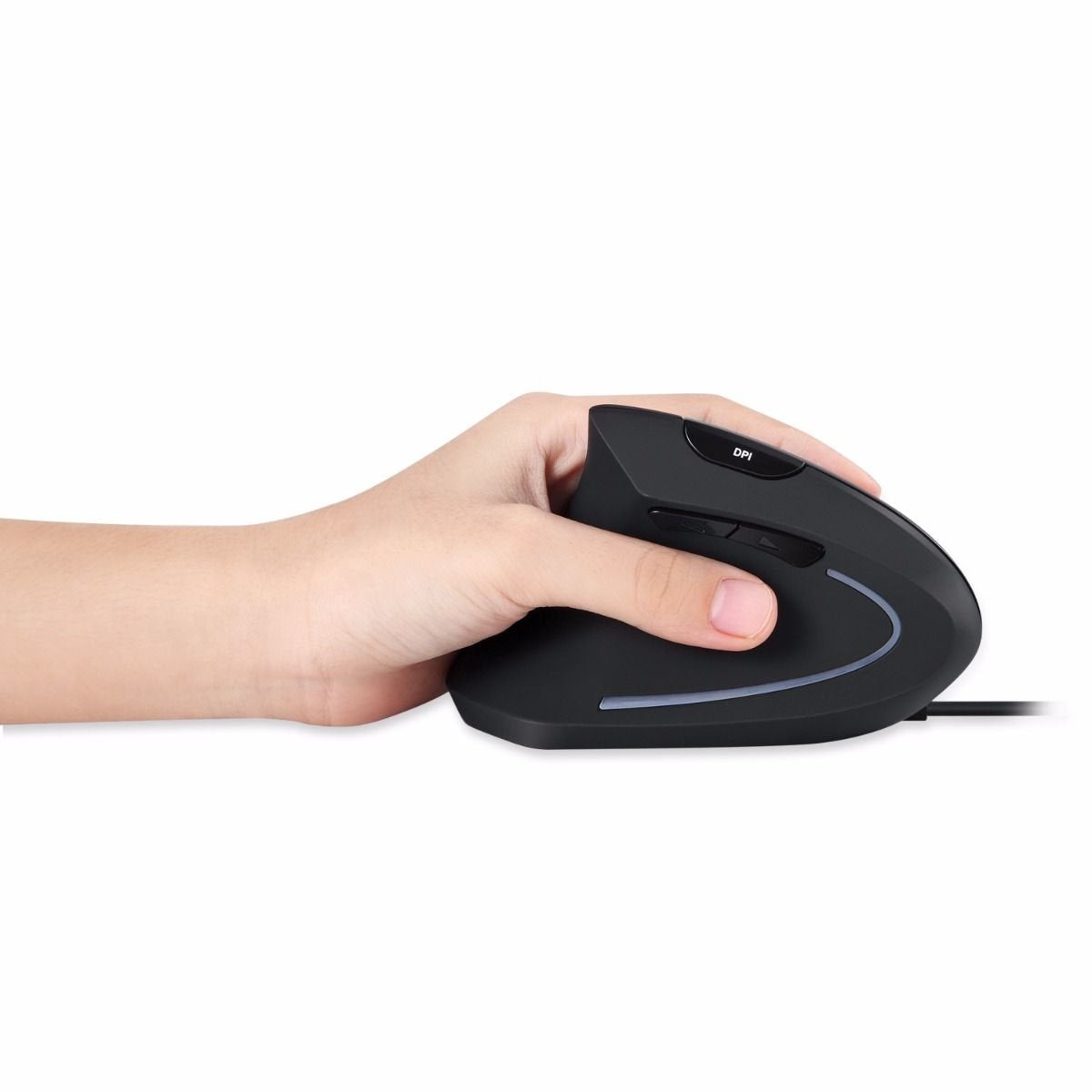 Perixx Perimice-513 L, Ratón Ergonómico, Para Zurdos, Vertical, Negro