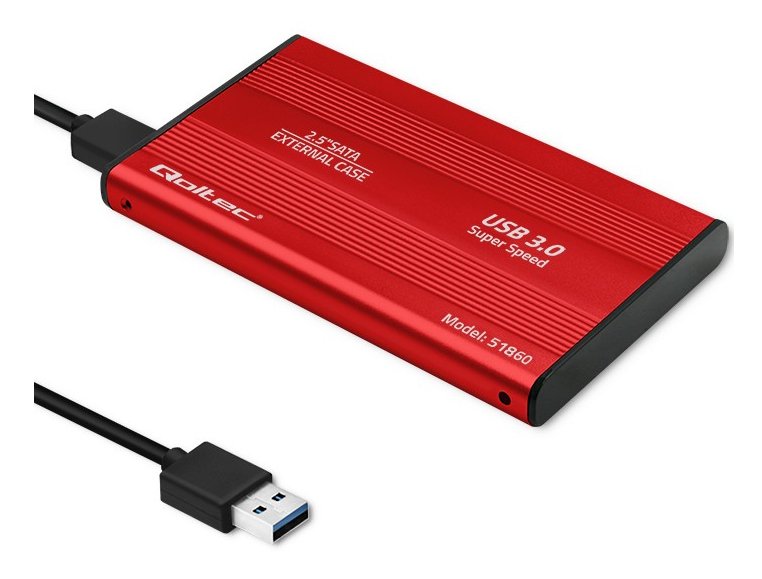 EAN 5901878518602 - Qoltec 51860 caja para disco duro externo Carcasa de disco duro/SSD Rojo 2.5" imagen 6