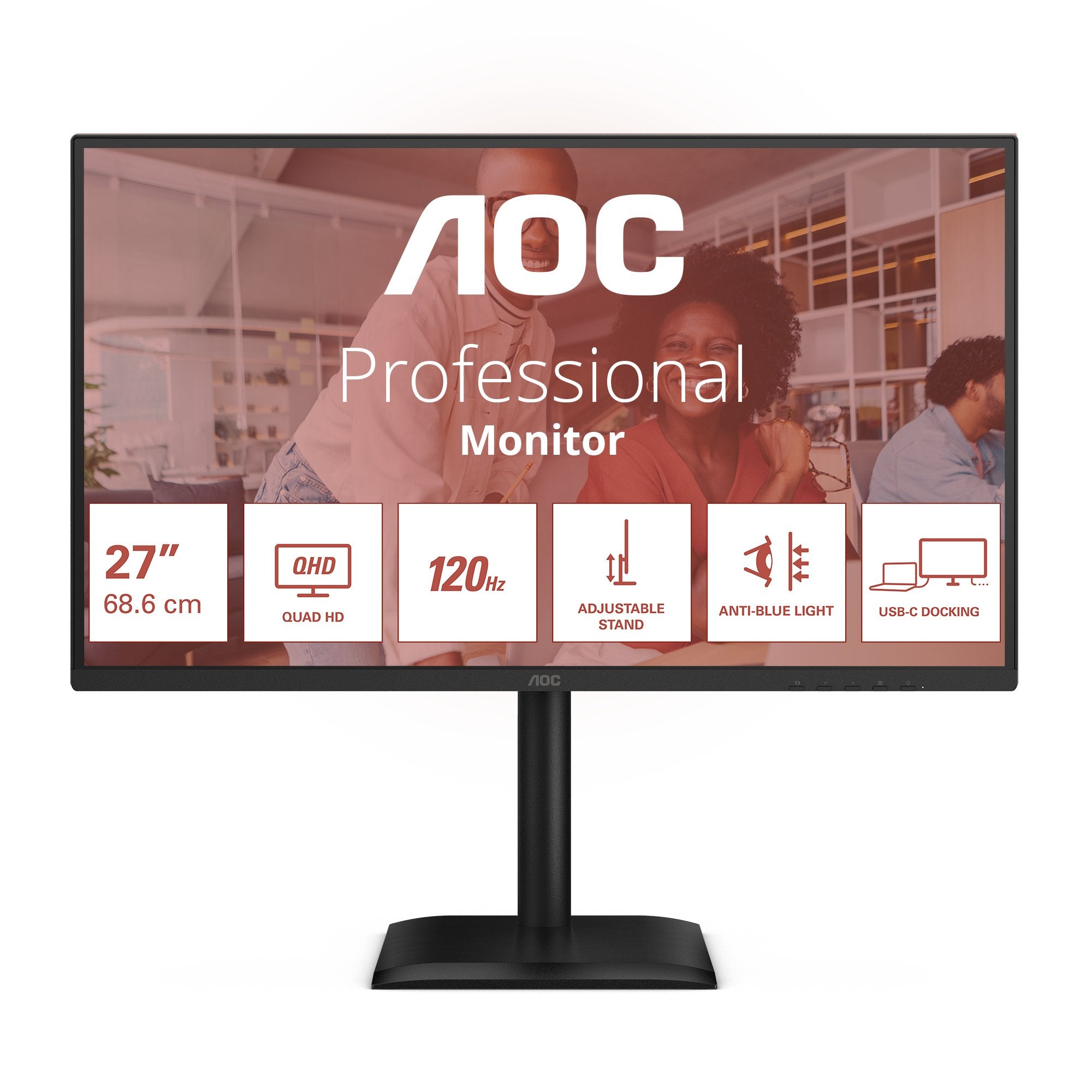 Aoc 68,6cm 27" Q27e4cv 16:09 Hdmi+Dp+Usb-C Lift Negro