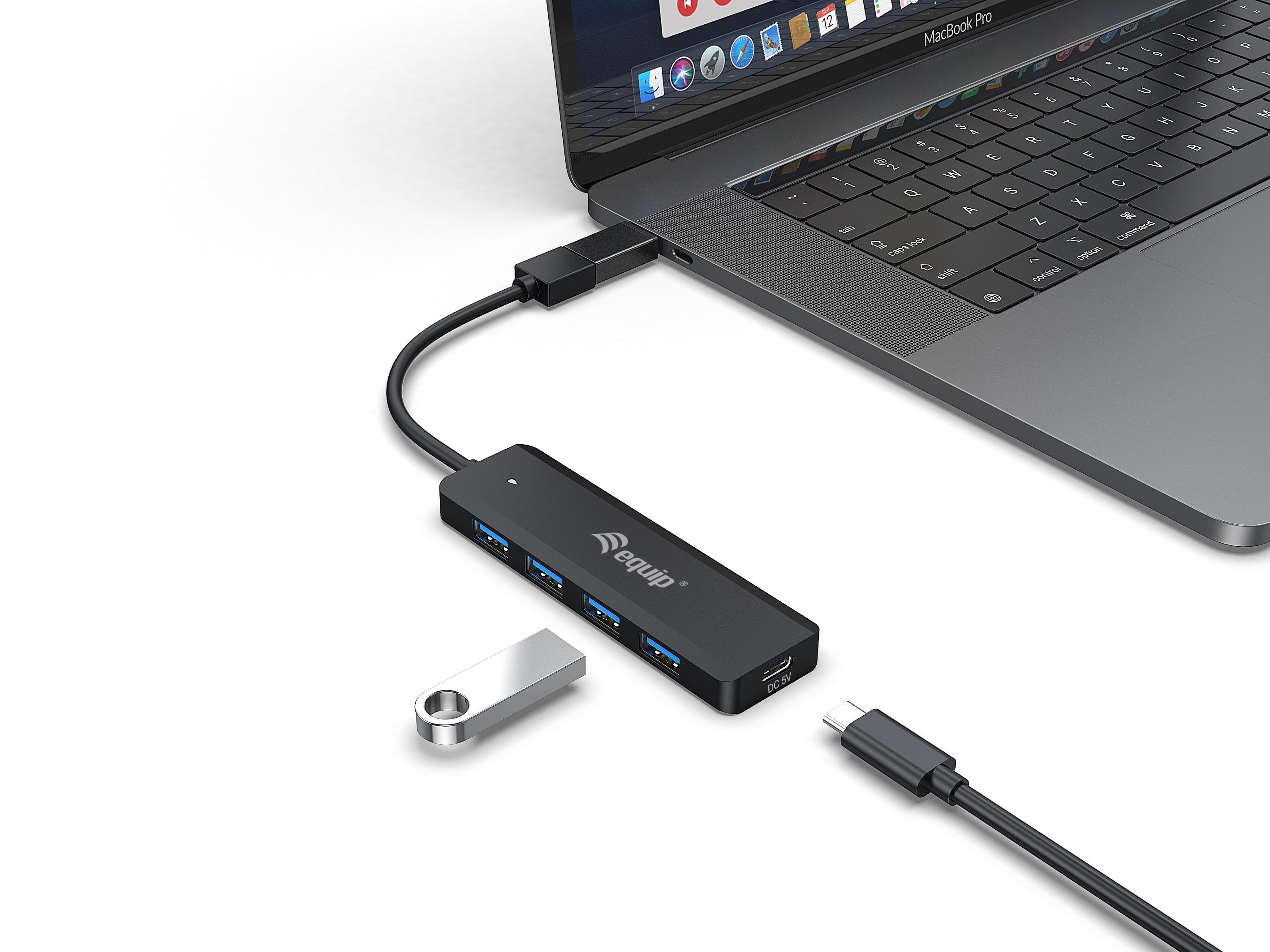 Equip 128959 Hub De Interfaz Usb 3.2 Gen 1 (3.1 Gen 1) Type-A 5000 Mbit/S Negro