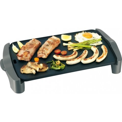 Plancha Para Asar Jata Gr555a 2500w Superficie 460*280mm Recubrimiento Antiadherente Termostato Regulable Asas Toque Frío