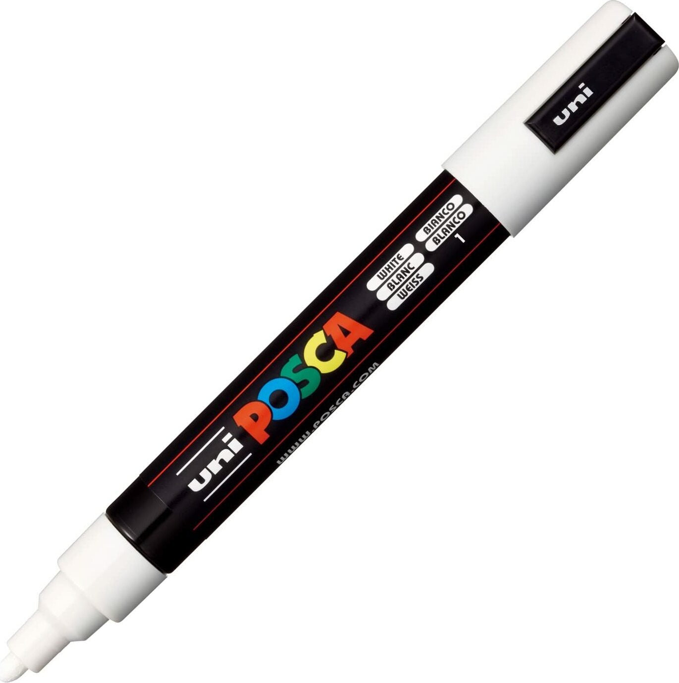 Posca Marcador  Pc-5m No Permanente Punta Forma De Bala 1,8 - 2,5 Mm Blanco