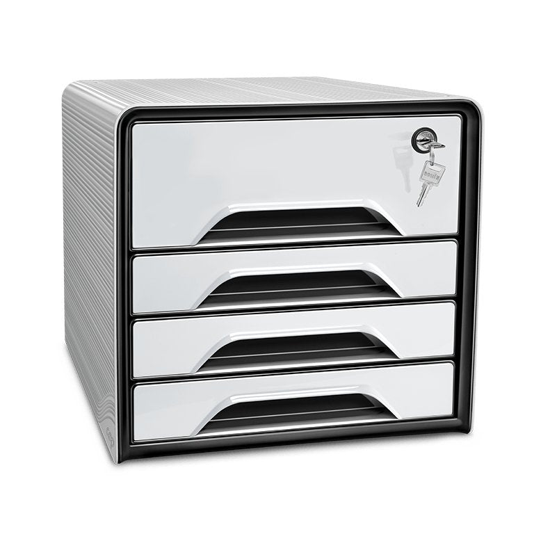 Cep Office Solution Cep 7-311s - 4 Cajón N - Negro - Blanco - Polystyrene
