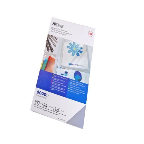 Gbc Tapa Encuadernación Hiclear A4 Pvc Transparente 180 Micras Paquete De 100