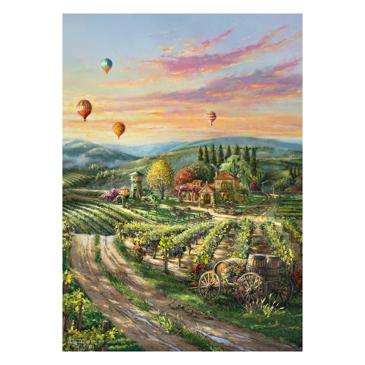EAN 4001504573669 - Schmidt® Spiele Thomas Kinkade Studios: Peaceful Valley Vineyard Puzzle rompecabezas 1000 pieza(s) Paisaj imagen 1