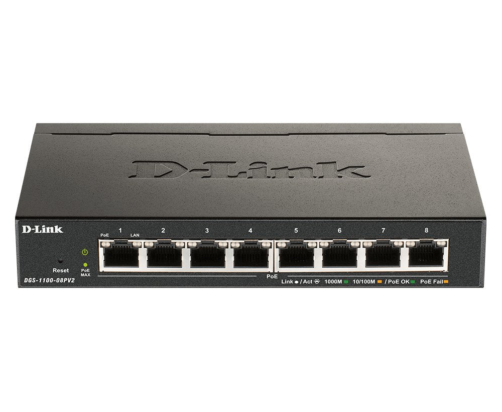 Switch D-Link 8 Puertos 10-100-1000 Easy Smart Poe