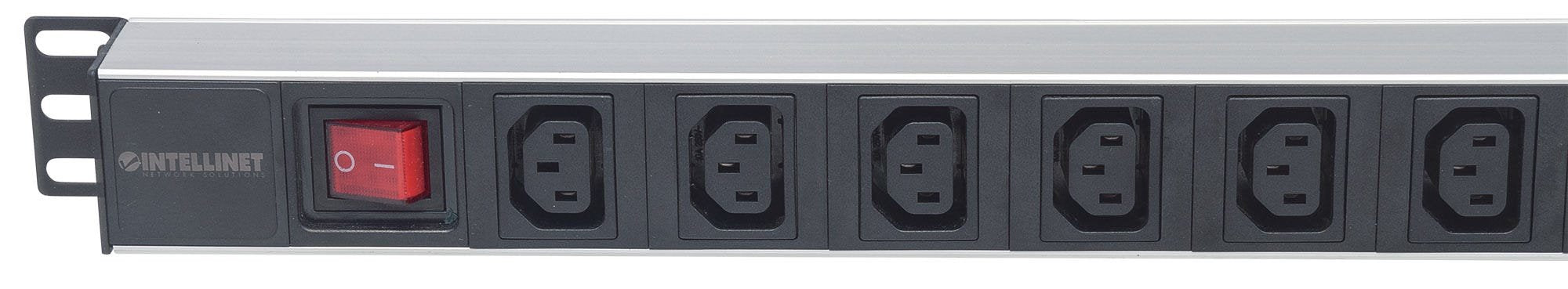 EAN 0766623163651 - Intellinet 163651 unidad de distribución de energía (PDU) 8 salidas AC 1U Negro, Plata imagen 4