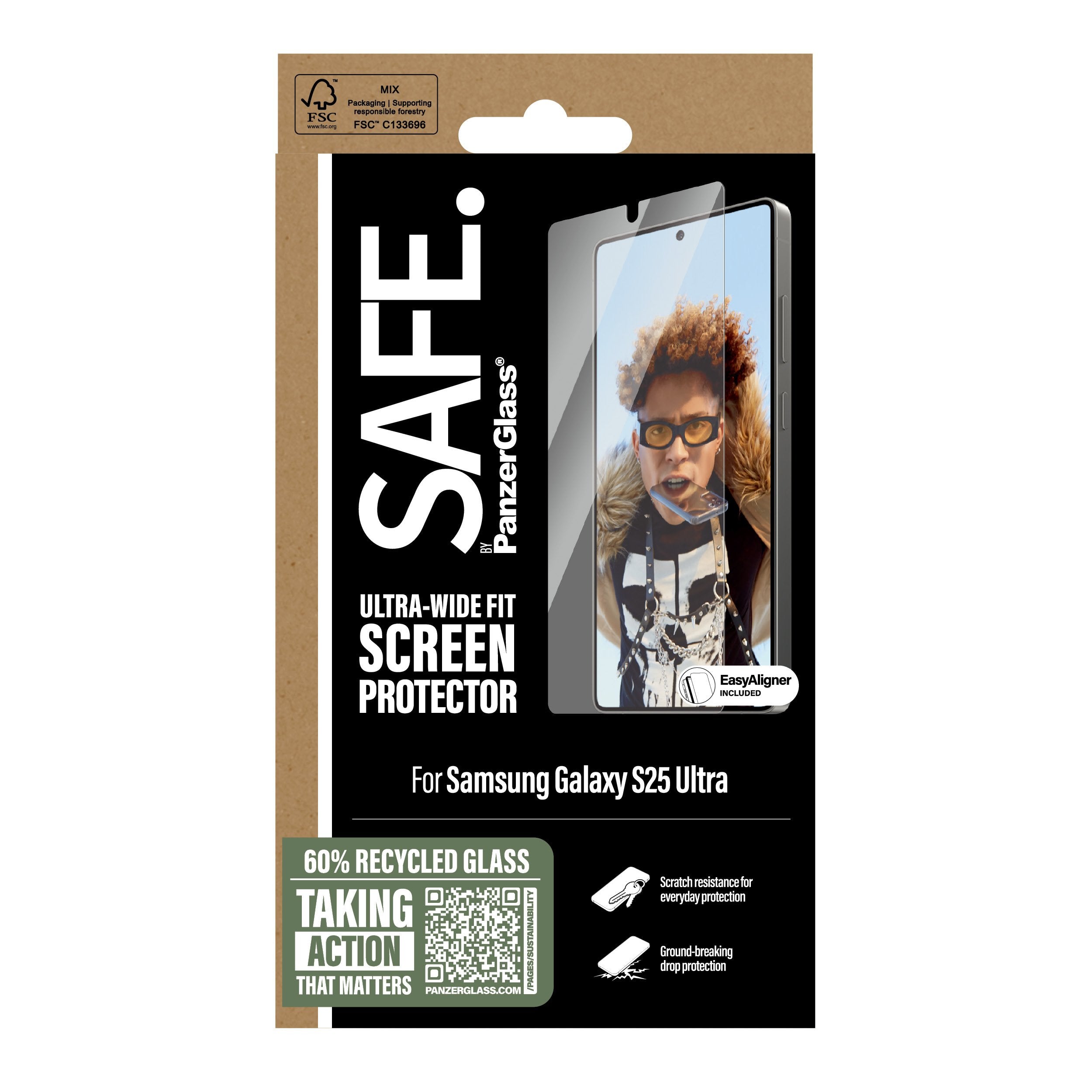 EAN 5715685017643 - PanzerGlass SAFE. by ® Screen Protector Samsung Galaxy S25 Ultra | Ultra-Wide Fit w. EasyAligner Protecto imagen 3
