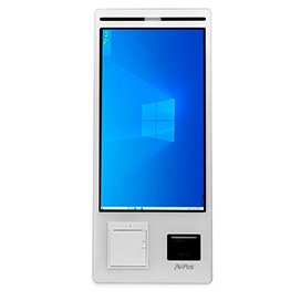 Avpos Kiosko Autoservicio Suelo Fk27 - 27 Pulgadas Tactil - I5 - 8gb Memoria - Ssd 256gb - Escaner 2d - Impresora