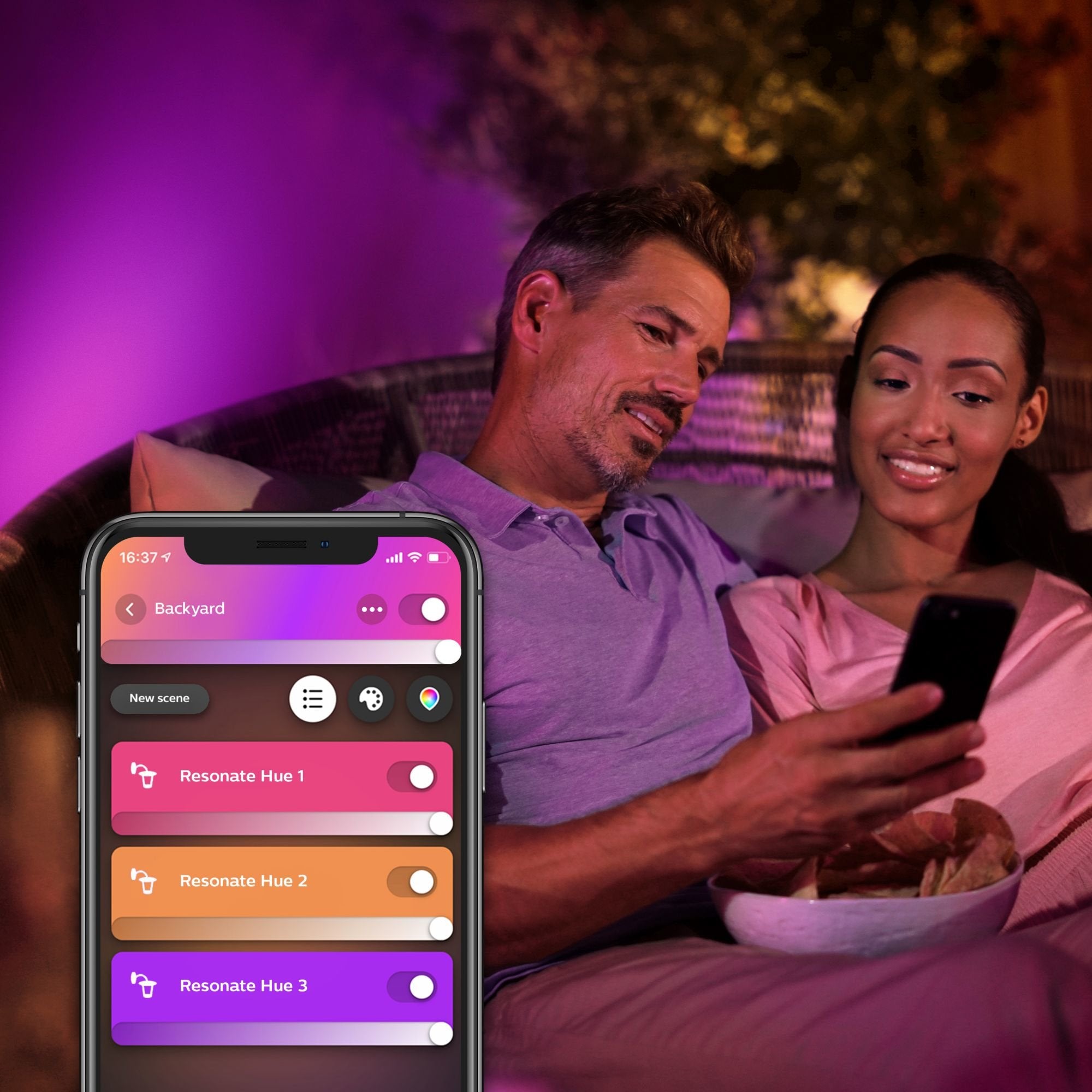 Philips Hue White And Color Ambiance Aplique Mural Para Exteriores Resonate